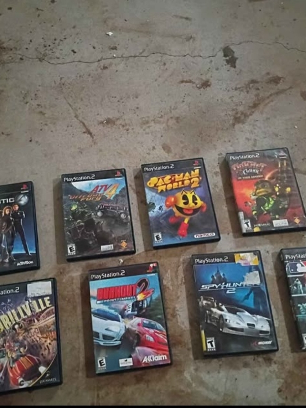 Sony PlayStation 2 Game Lot with Colorful Cover Art (Cases Only No Games)